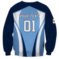 Personalised England Football Sweatshirt Lionesses Blue Sporty Style - Wonder Print Shop