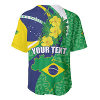 Brazil Sete de Setembro Baseball Jersey Flor De Ip Amarel Leopard Pattern - Wonder Print Shop