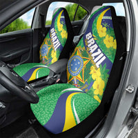 Brazil Sete de Setembro Car Seat Cover Flor De Ip Amarel Leopard Pattern - Wonder Print Shop