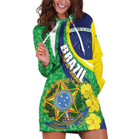 Brazil Sete de Setembro Hoodie Dress Flor De Ip Amarel Leopard Pattern - Wonder Print Shop