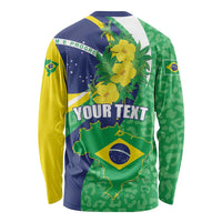 Brazil Sete de Setembro Long Sleeve Shirt Flor De Ip Amarel Leopard Pattern - Wonder Print Shop