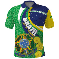Brazil Sete de Setembro Polo Shirt Flor De Ip Amarel Leopard Pattern - Wonder Print Shop