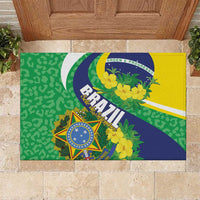 Brazil Sete de Setembro Rubber Doormat Flor De Ip Amarel Leopard Pattern - Wonder Print Shop