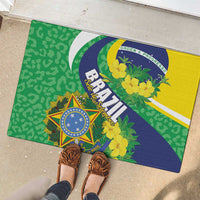 Brazil Sete de Setembro Rubber Doormat Flor De Ip Amarel Leopard Pattern - Wonder Print Shop