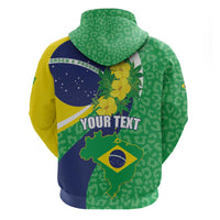 Brazil Sete de Setembro Zip Hoodie Flor De Ip Amarel Leopard Pattern - Wonder Print Shop