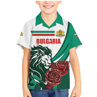 Bulgaria Family Matching Mermaid Dress and Hawaiian Shirt Coat of Arms Lion with Roses - Wonder Print Shop