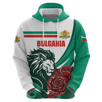 Bulgaria Hoodie Coat of Arms Lion with Roses - Wonder Print Shop