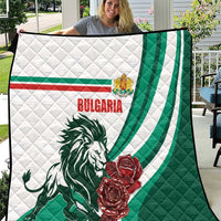 Bulgaria Quilt Coat of Arms Lion with Roses - Wonder Print Shop
