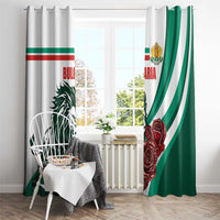 Bulgaria Window Curtain Coat of Arms Lion with Roses - Wonder Print Shop