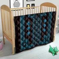 Bulgaria Traditional Pattern Blue Quilt Balkan Culture - Wonder Print Shop