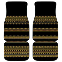 Bulgaria Traditional Pattern Gold Car Mats Balkan Culture - Wonder Print Shop