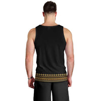 Bulgaria Traditional Pattern Gold Men Tank Top Balkan Culture - Wonder Print Shop