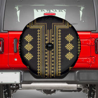Bulgaria Traditional Pattern Gold Spare Tire Cover Balkan Culture - Wonder Print Shop