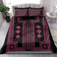 Bulgaria Traditional Pattern Pink Bedding Set Balkan Culture - Wonder Print Shop