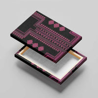 Bulgaria Traditional Pattern Pink Canvas Wall Art Balkan Culture - Wonder Print Shop