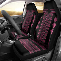 Bulgaria Traditional Pattern Pink Car Seat Cover Balkan Culture - Wonder Print Shop