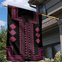 Bulgaria Traditional Pattern Pink Garden Flag Balkan Culture - Wonder Print Shop