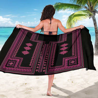 Bulgaria Traditional Pattern Pink Sarong Balkan Culture - Wonder Print Shop