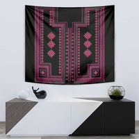 Bulgaria Traditional Pattern Pink Tapestry Balkan Culture - Wonder Print Shop