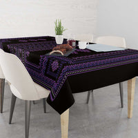 Bulgaria Traditional Pattern Purple Tablecloth Balkan Culture - Wonder Print Shop