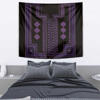 Bulgaria Traditional Pattern Purple Tapestry Balkan Culture - Wonder Print Shop