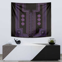 Bulgaria Traditional Pattern Purple Tapestry Balkan Culture - Wonder Print Shop