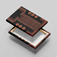 Bulgaria Traditional Pattern Red Canvas Wall Art Balkan Culture - Wonder Print Shop