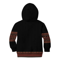 Bulgaria Traditional Pattern Red Kid Hoodie Balkan Culture - Wonder Print Shop