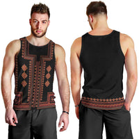 Bulgaria Traditional Pattern Red Men Tank Top Balkan Culture - Wonder Print Shop