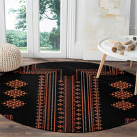 Bulgaria Traditional Pattern Red Round Carpet Balkan Culture