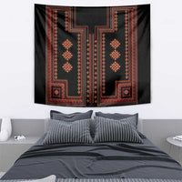 Bulgaria Traditional Pattern Red Tapestry Balkan Culture - Wonder Print Shop
