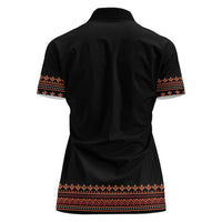 Bulgaria Traditional Pattern Red Women Polo Shirt Balkan Culture - Wonder Print Shop