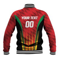 Custom Amazon Warriors Guyana Cricket Baseball Jacket Ready For Glory Red Version - Wonder Print Shop