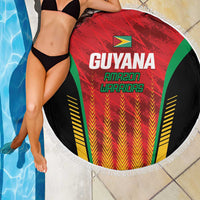 Custom Amazon Warriors Guyana Cricket Beach Blanket Ready For Glory Red Version - Wonder Print Shop