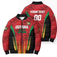 Custom Amazon Warriors Guyana Cricket Bomber Puffer Jacket Ready For Glory Red Version - Wonder Print Shop