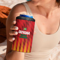 Custom Amazon Warriors Guyana Cricket 4 in 1 Can Cooler Tumbler Ready For Glory Red Version - Wonder Print Shop