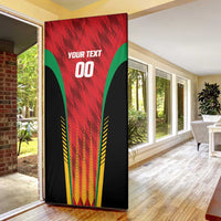Custom Amazon Warriors Guyana Cricket Door Cover Ready For Glory Red Version - Wonder Print Shop