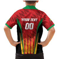 Custom Amazon Warriors Guyana Cricket Family Matching Mermaid Dress and Hawaiian Shirt Ready For Glory Red Version - Wonder Print Shop