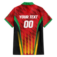 Custom Amazon Warriors Guyana Cricket Family Matching Off The Shoulder Long Sleeve Dress and Hawaiian Shirt Ready For Glory Red Version - Wonder Print Shop