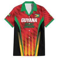 Custom Amazon Warriors Guyana Cricket Family Matching Short Sleeve Bodycon Dress and Hawaiian Shirt Ready For Glory Red Version - Wonder Print Shop