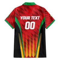 Custom Amazon Warriors Guyana Cricket Family Matching Short Sleeve Bodycon Dress and Hawaiian Shirt Ready For Glory Red Version - Wonder Print Shop