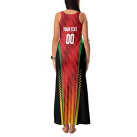 Custom Amazon Warriors Guyana Cricket Family Matching Tank Maxi Dress and Hawaiian Shirt Ready For Glory Red Version - Wonder Print Shop