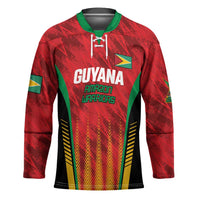 Custom Amazon Warriors Guyana Cricket Hockey Jersey Ready For Glory Red Version - Wonder Print Shop