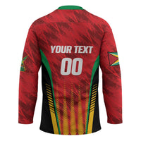 Custom Amazon Warriors Guyana Cricket Hockey Jersey Ready For Glory Red Version - Wonder Print Shop