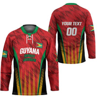 Custom Amazon Warriors Guyana Cricket Hockey Jersey Ready For Glory Red Version - Wonder Print Shop