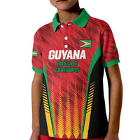 Custom Amazon Warriors Guyana Cricket Kid Polo Shirt Ready For Glory Red Version - Wonder Print Shop