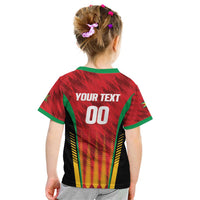 Custom Amazon Warriors Guyana Cricket Kid T Shirt Ready For Glory Red Version - Wonder Print Shop