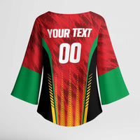 Custom Amazon Warriors Guyana Cricket Kimono Sleeve Blouse Ready For Glory Red Version - Wonder Print Shop