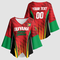 Custom Amazon Warriors Guyana Cricket Kimono Sleeve Blouse Ready For Glory Red Version - Wonder Print Shop