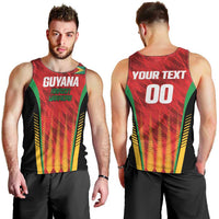 Custom Amazon Warriors Guyana Cricket Men Tank Top Ready For Glory Red Version - Wonder Print Shop